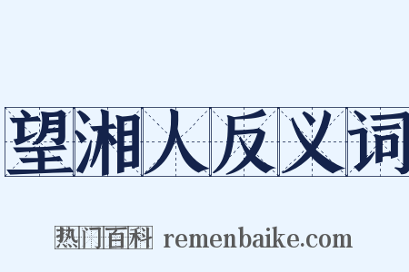 望湘人反义词是什么意思的图片